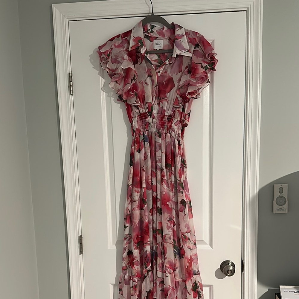 Miss Los Angelas Pink Floral Maxi Dress